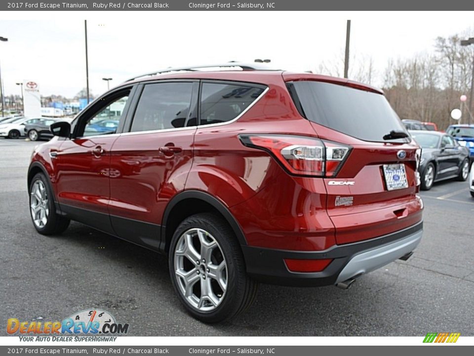 2017 Ford Escape Titanium Ruby Red / Charcoal Black Photo #25