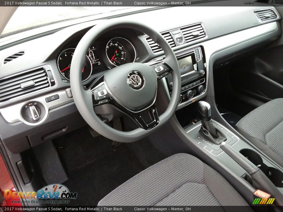 Titan Black Interior - 2017 Volkswagen Passat S Sedan Photo #5