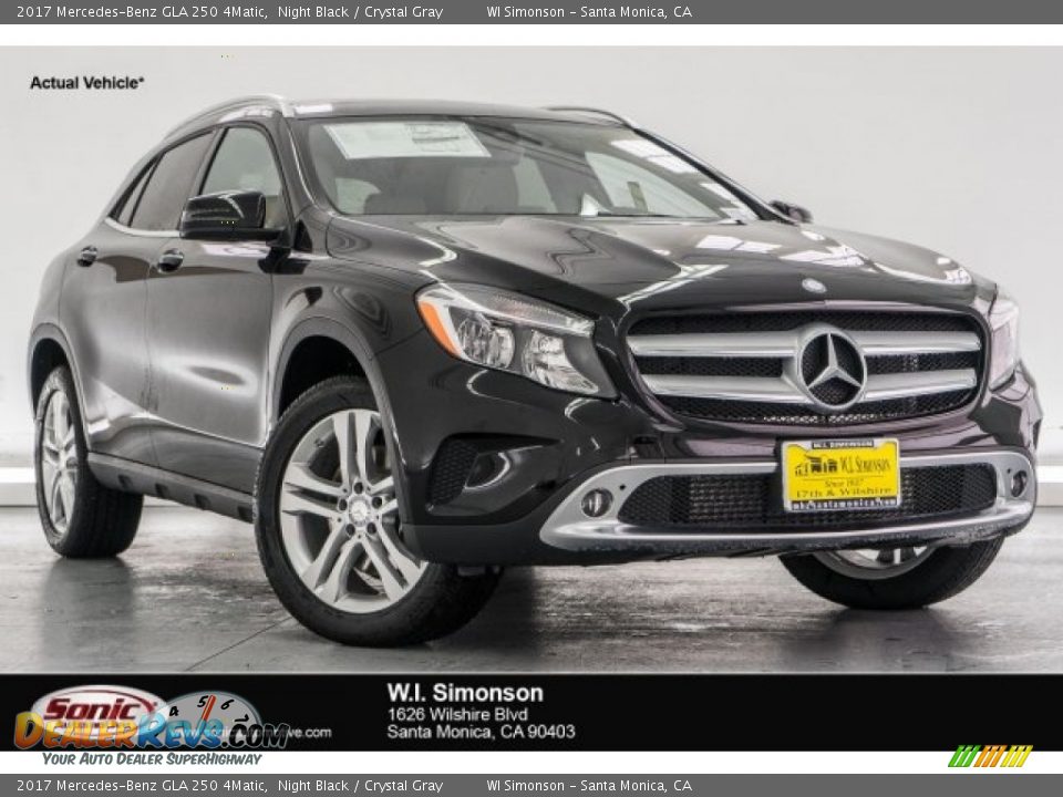 2017 Mercedes-Benz GLA 250 4Matic Night Black / Crystal Gray Photo #1