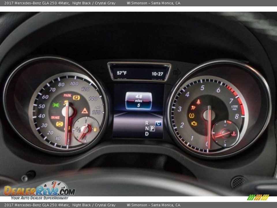 2017 Mercedes-Benz GLA 250 4Matic Night Black / Crystal Gray Photo #7