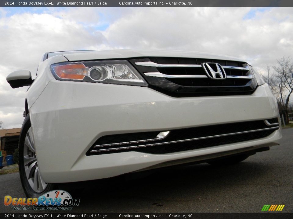 2014 Honda Odyssey EX-L White Diamond Pearl / Beige Photo #1