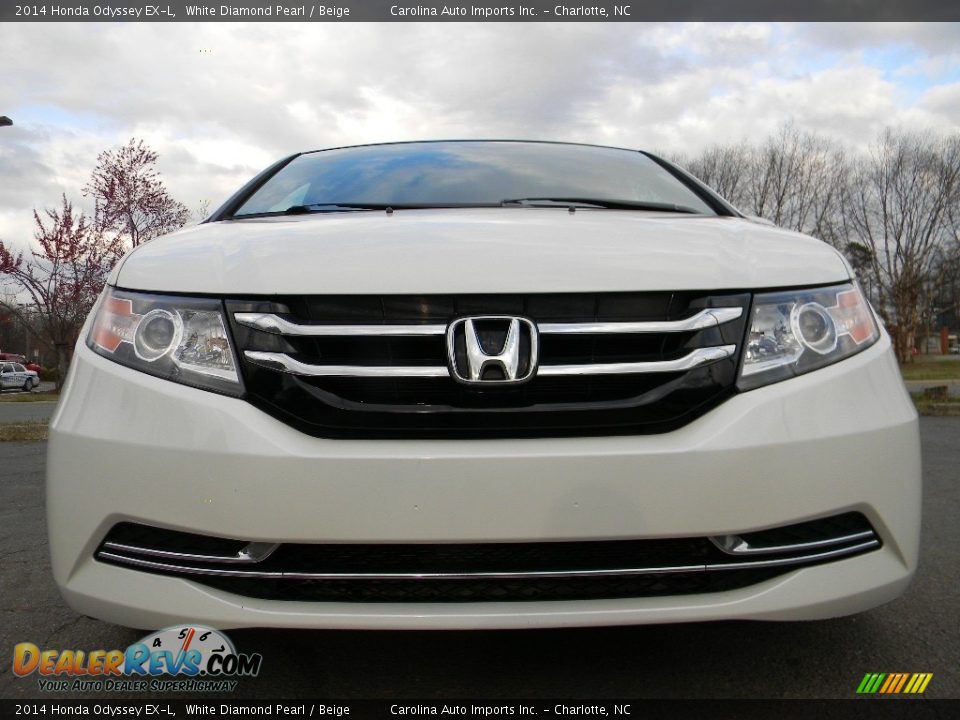 2014 Honda Odyssey EX-L White Diamond Pearl / Beige Photo #4