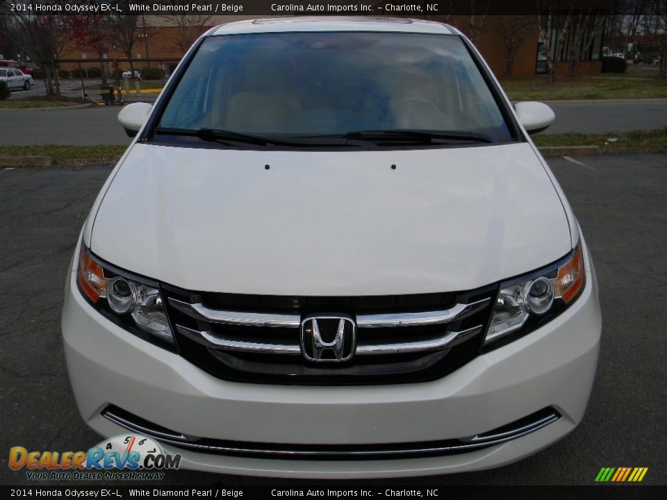 2014 Honda Odyssey EX-L White Diamond Pearl / Beige Photo #5