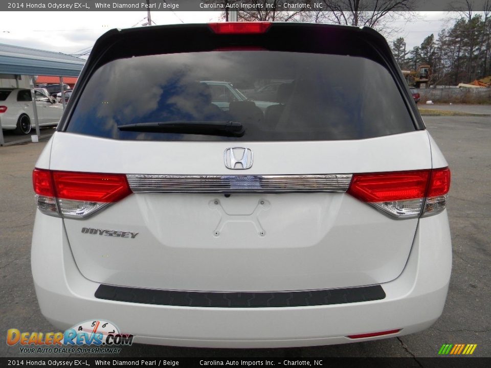 2014 Honda Odyssey EX-L White Diamond Pearl / Beige Photo #9