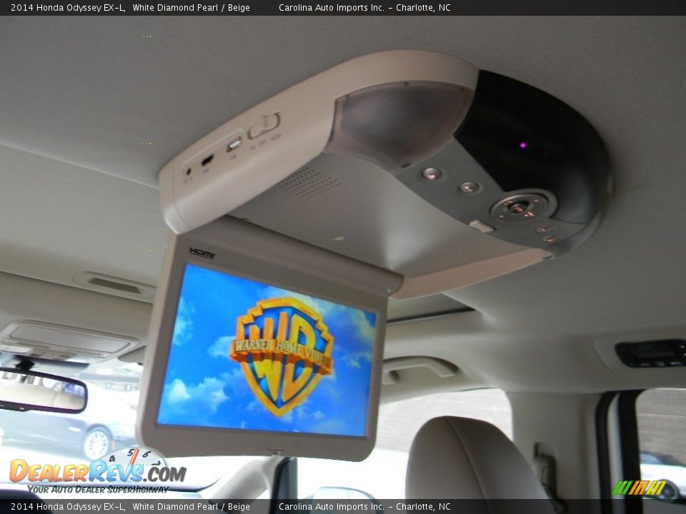 2014 Honda Odyssey EX-L White Diamond Pearl / Beige Photo #20