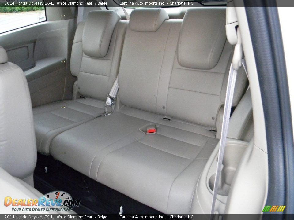 2014 Honda Odyssey EX-L White Diamond Pearl / Beige Photo #21