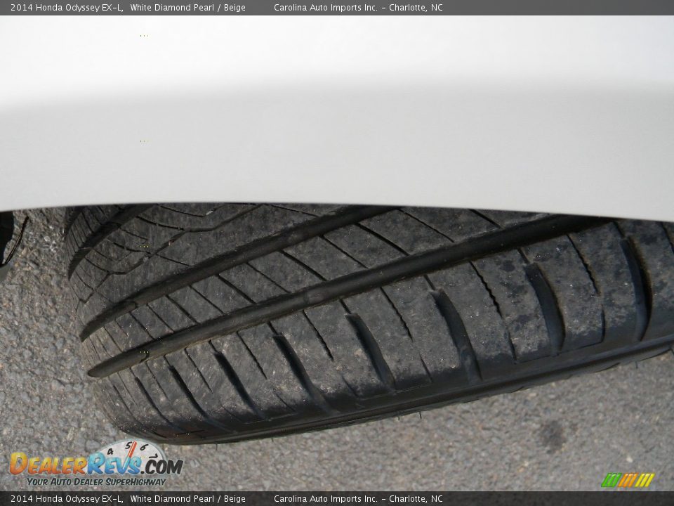 2014 Honda Odyssey EX-L White Diamond Pearl / Beige Photo #27