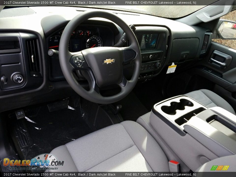 2017 Chevrolet Silverado 1500 WT Crew Cab 4x4 Black / Dark Ash/Jet Black Photo #9