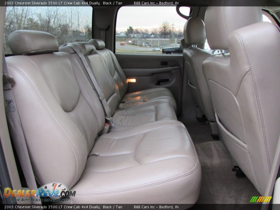 2003 Chevrolet Silverado 3500 LT Crew Cab 4x4 Dually Black / Tan Photo #20