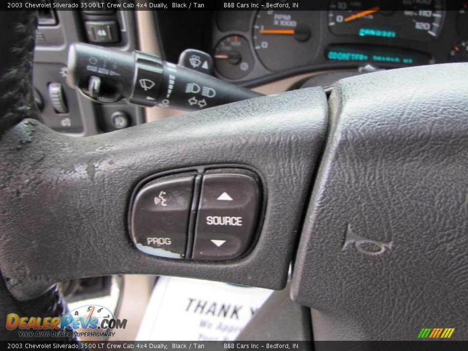 2003 Chevrolet Silverado 3500 LT Crew Cab 4x4 Dually Black / Tan Photo #35