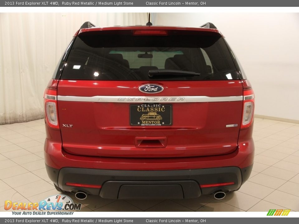 2013 Ford Explorer XLT 4WD Ruby Red Metallic / Medium Light Stone Photo #21