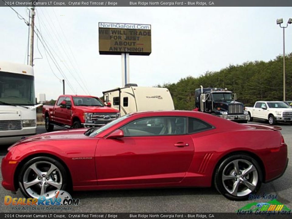 2014 Chevrolet Camaro LT Coupe Crystal Red Tintcoat / Beige Photo #2