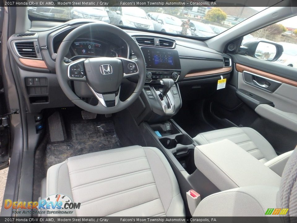 Gray Interior - 2017 Honda CR-V EX AWD Photo #10