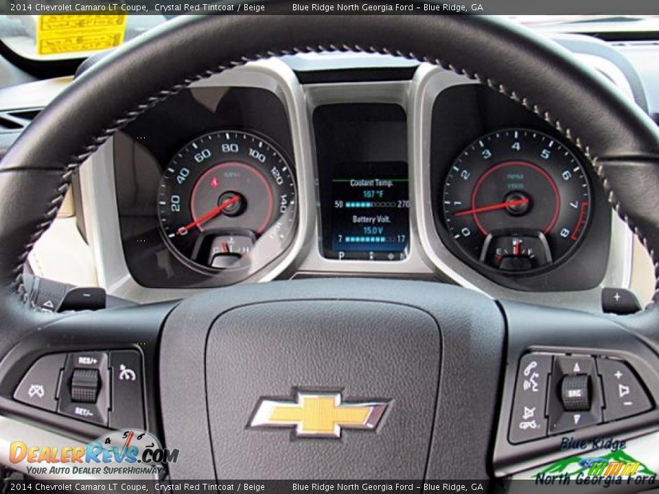 2014 Chevrolet Camaro LT Coupe Crystal Red Tintcoat / Beige Photo #18