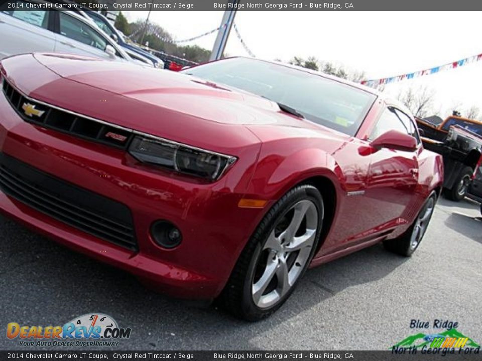 2014 Chevrolet Camaro LT Coupe Crystal Red Tintcoat / Beige Photo #34