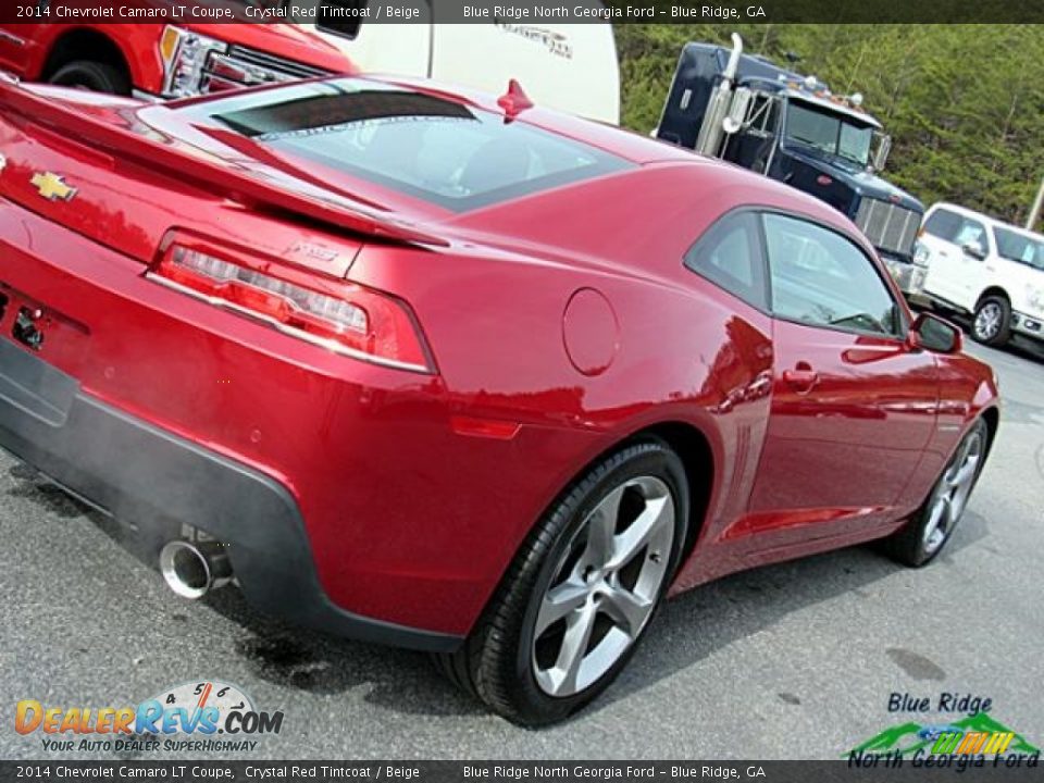 2014 Chevrolet Camaro LT Coupe Crystal Red Tintcoat / Beige Photo #36