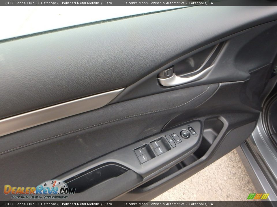 2017 Honda Civic EX Hatchback Polished Metal Metallic / Black Photo #11