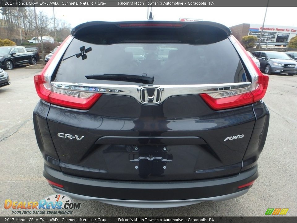 2017 Honda CR-V EX-L AWD Gunmetal Metallic / Gray Photo #3