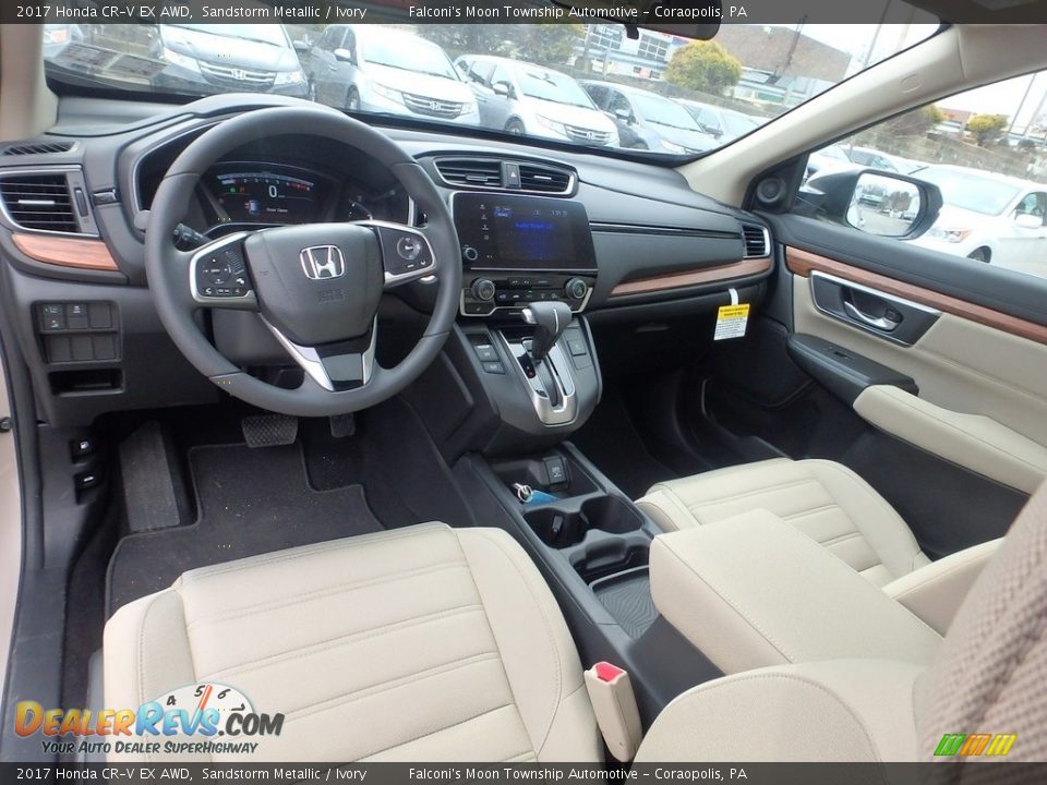 Ivory Interior - 2017 Honda CR-V EX AWD Photo #10