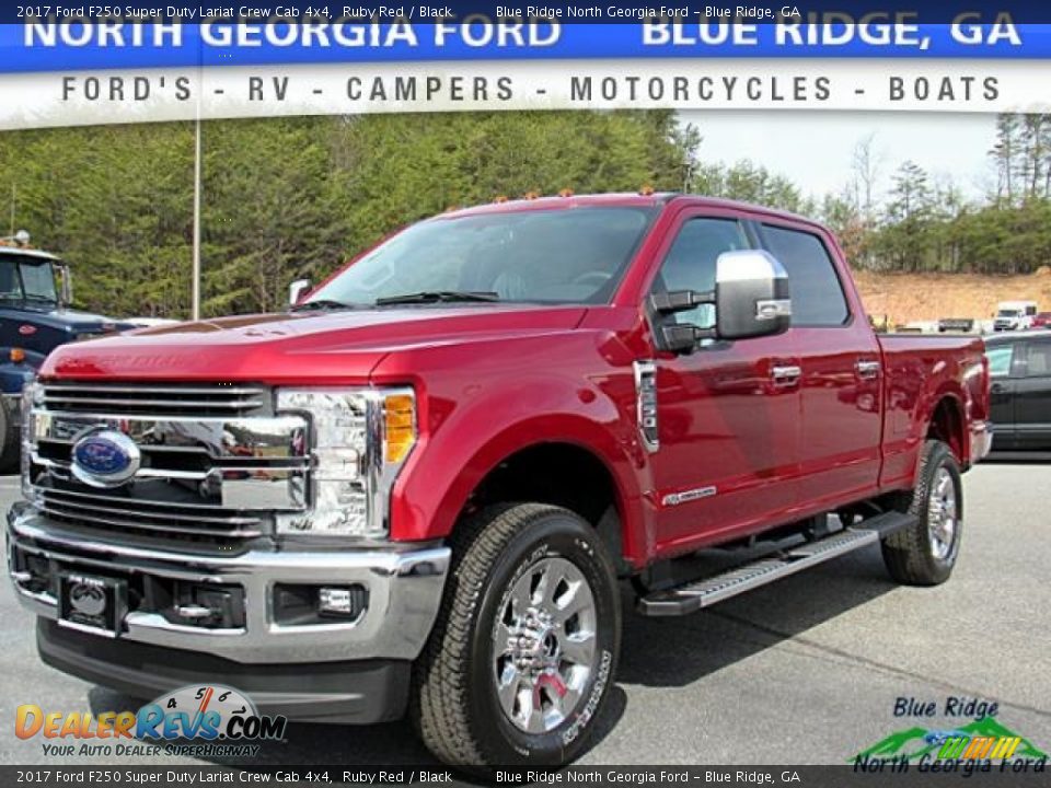 2017 Ford F250 Super Duty Lariat Crew Cab 4x4 Ruby Red / Black Photo #1