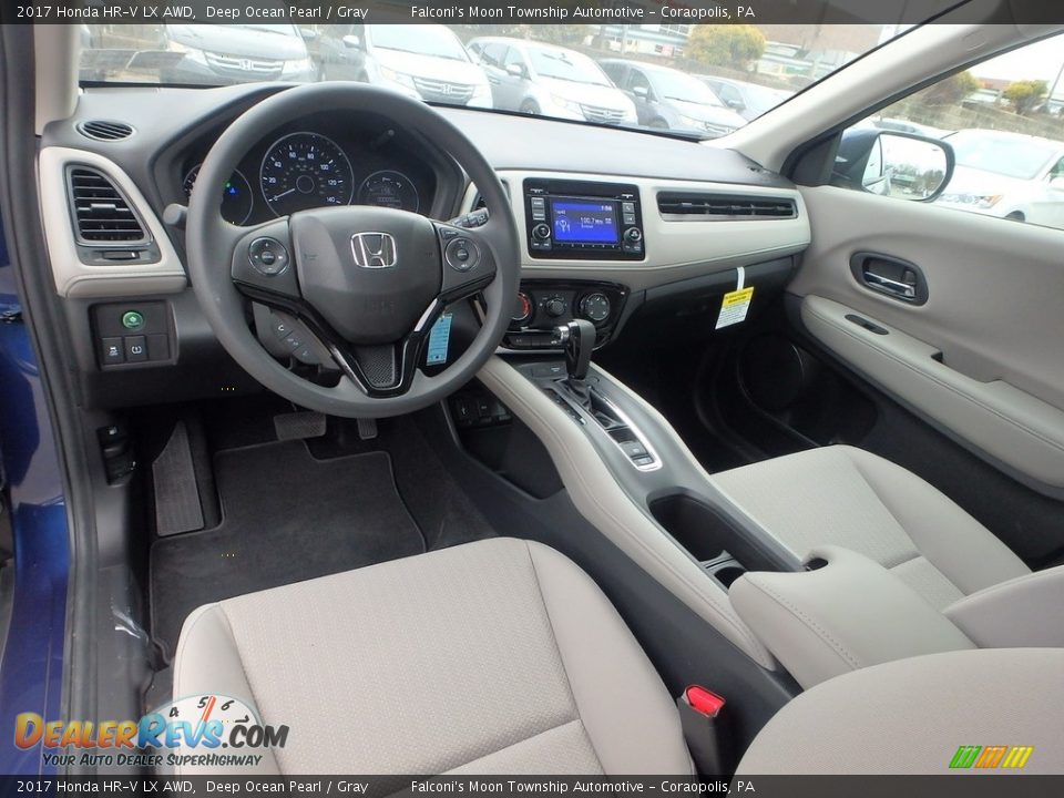 Gray Interior - 2017 Honda HR-V LX AWD Photo #10