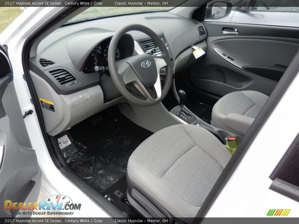 Gray Interior - 2017 Hyundai Accent SE Sedan Photo #4
