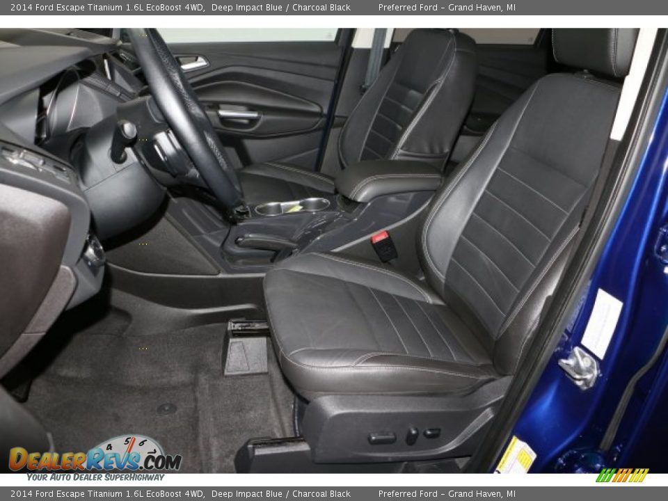 2014 Ford Escape Titanium 1.6L EcoBoost 4WD Deep Impact Blue / Charcoal Black Photo #4