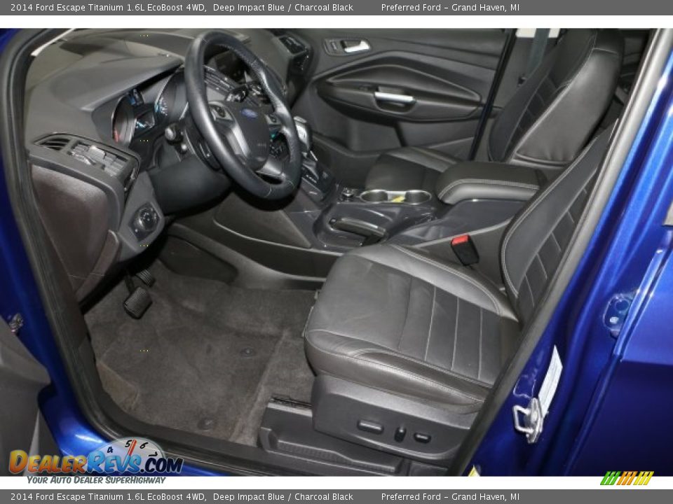2014 Ford Escape Titanium 1.6L EcoBoost 4WD Deep Impact Blue / Charcoal Black Photo #5