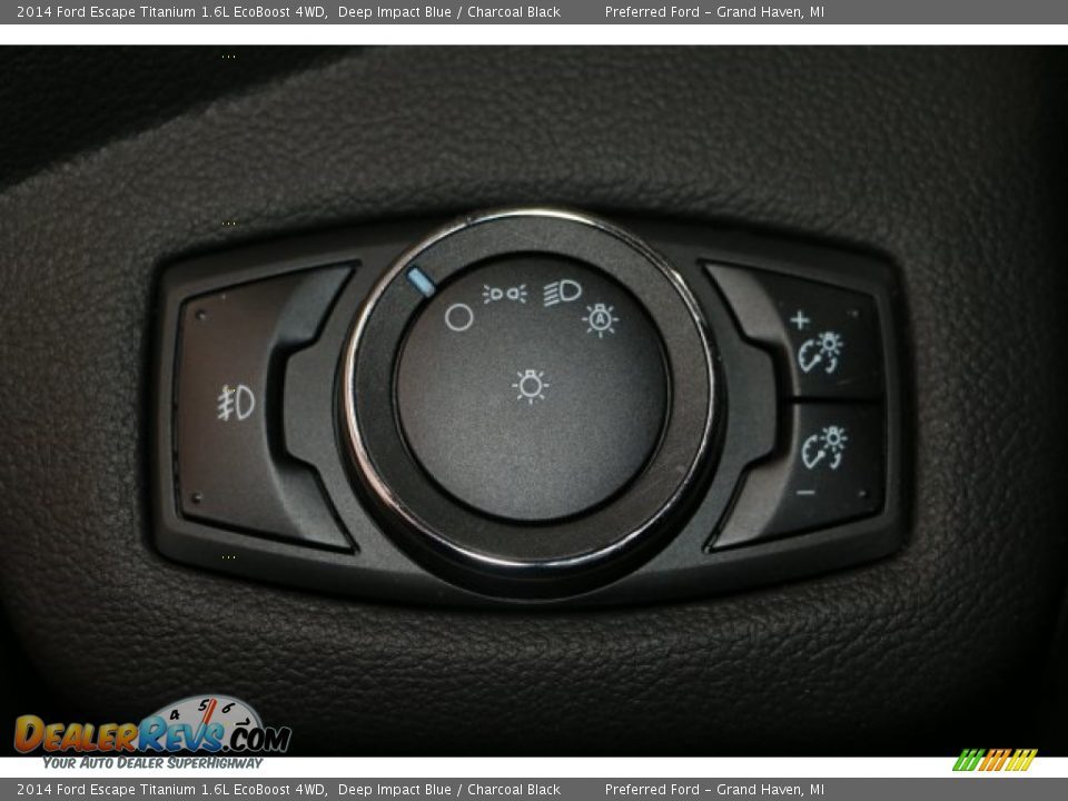 2014 Ford Escape Titanium 1.6L EcoBoost 4WD Deep Impact Blue / Charcoal Black Photo #10