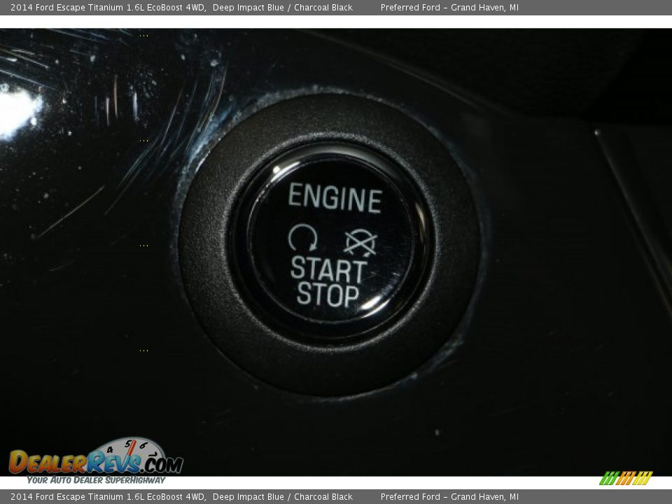 2014 Ford Escape Titanium 1.6L EcoBoost 4WD Deep Impact Blue / Charcoal Black Photo #14