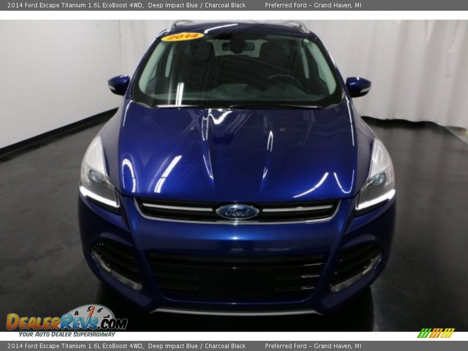 2014 Ford Escape Titanium 1.6L EcoBoost 4WD Deep Impact Blue / Charcoal Black Photo #30