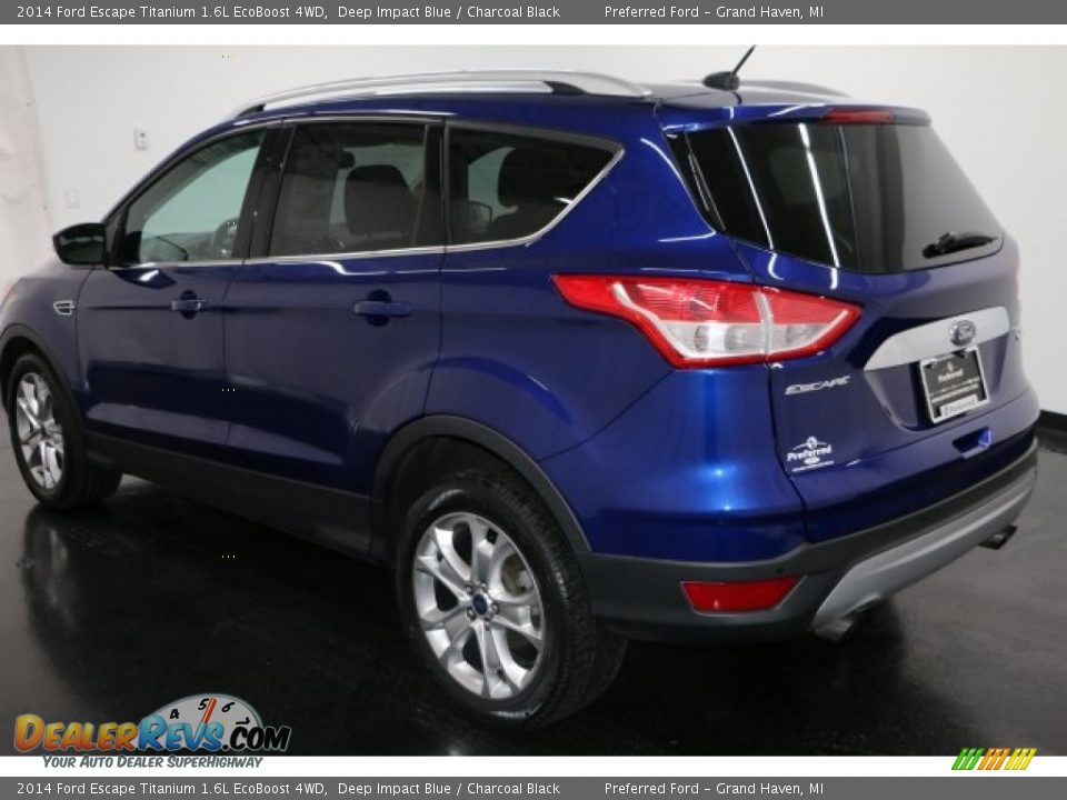 2014 Ford Escape Titanium 1.6L EcoBoost 4WD Deep Impact Blue / Charcoal Black Photo #32