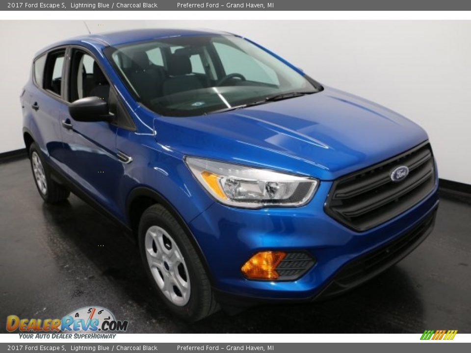2017 Ford Escape S Lightning Blue / Charcoal Black Photo #7