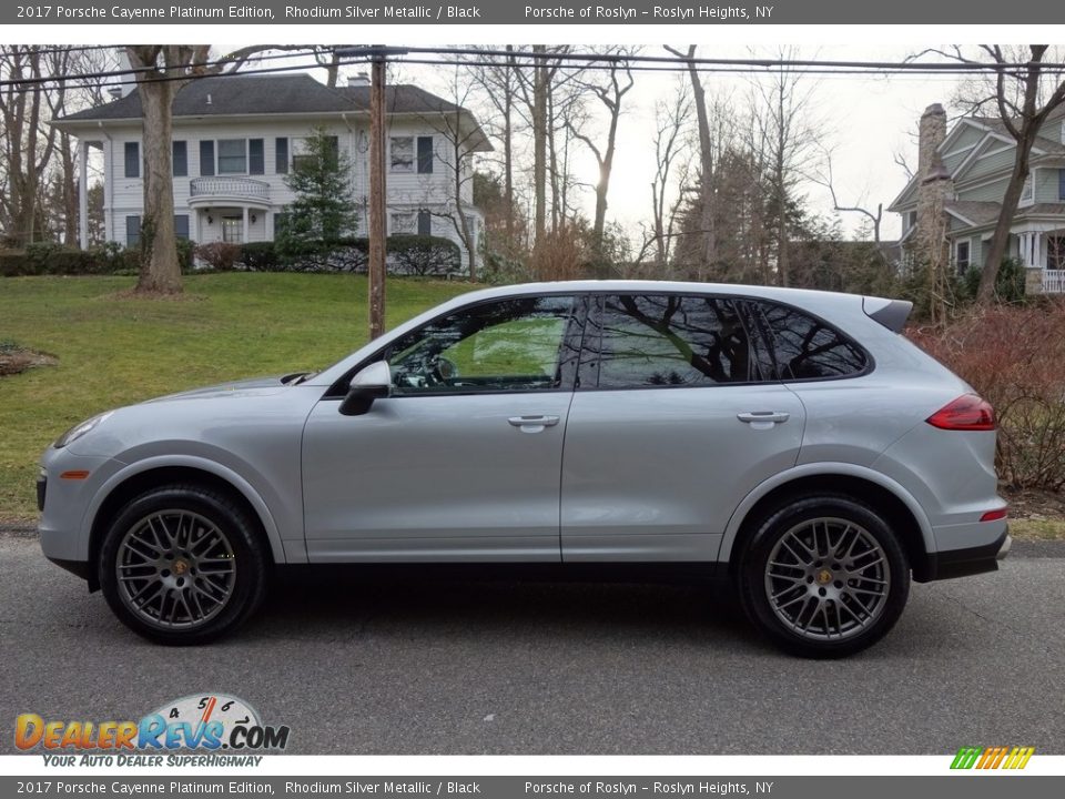 2017 Porsche Cayenne Platinum Edition Rhodium Silver Metallic / Black Photo #3