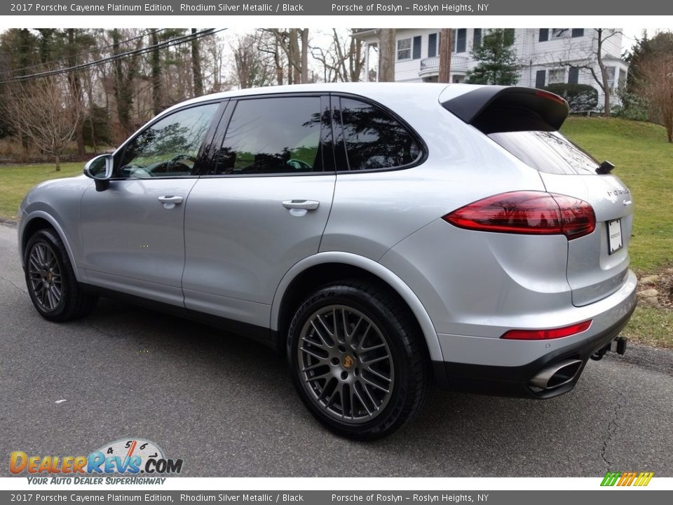 2017 Porsche Cayenne Platinum Edition Rhodium Silver Metallic / Black Photo #4