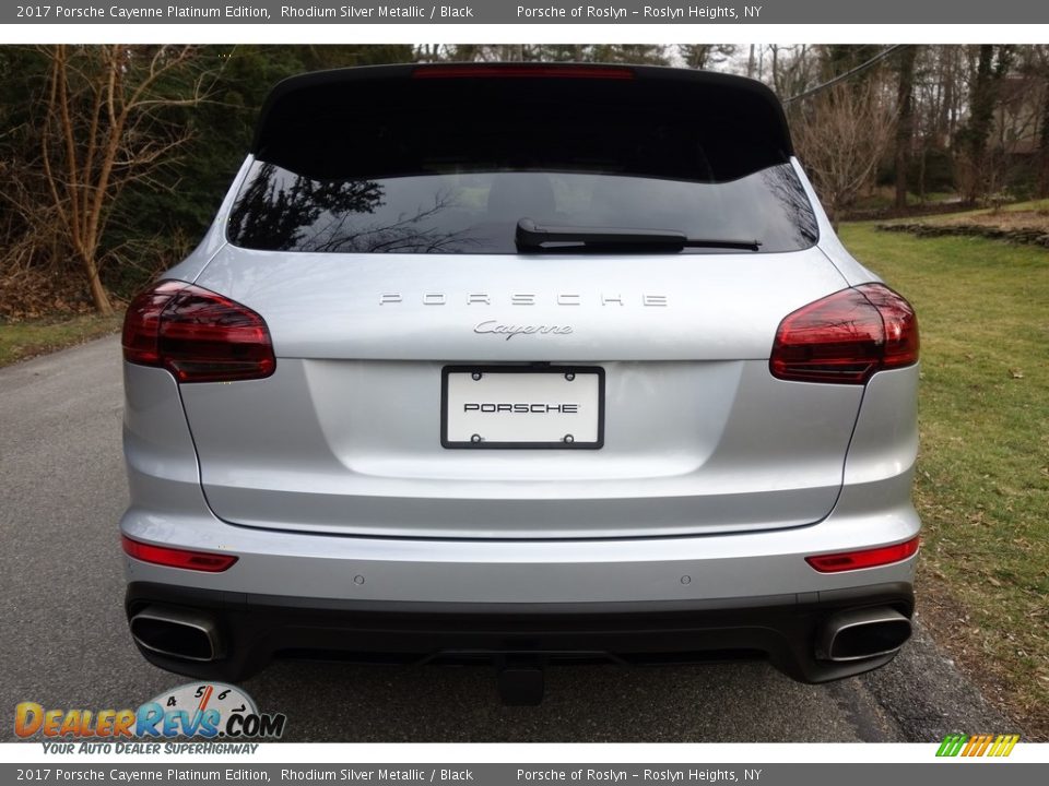 2017 Porsche Cayenne Platinum Edition Rhodium Silver Metallic / Black Photo #5