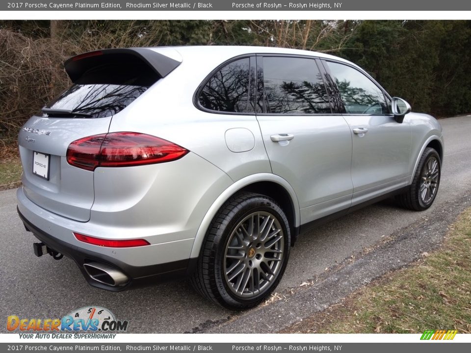 2017 Porsche Cayenne Platinum Edition Rhodium Silver Metallic / Black Photo #6