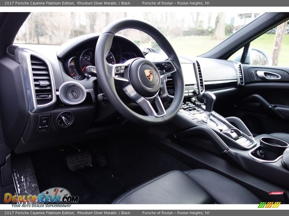 2017 Porsche Cayenne Platinum Edition Rhodium Silver Metallic / Black Photo #21
