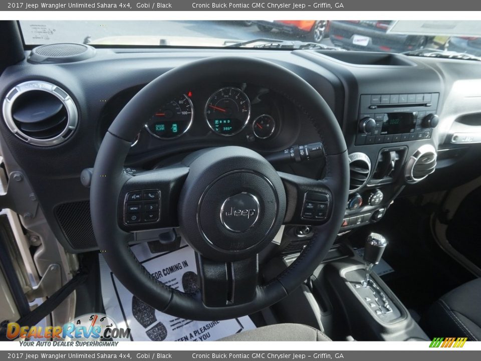 2017 Jeep Wrangler Unlimited Sahara 4x4 Gobi / Black Photo #10