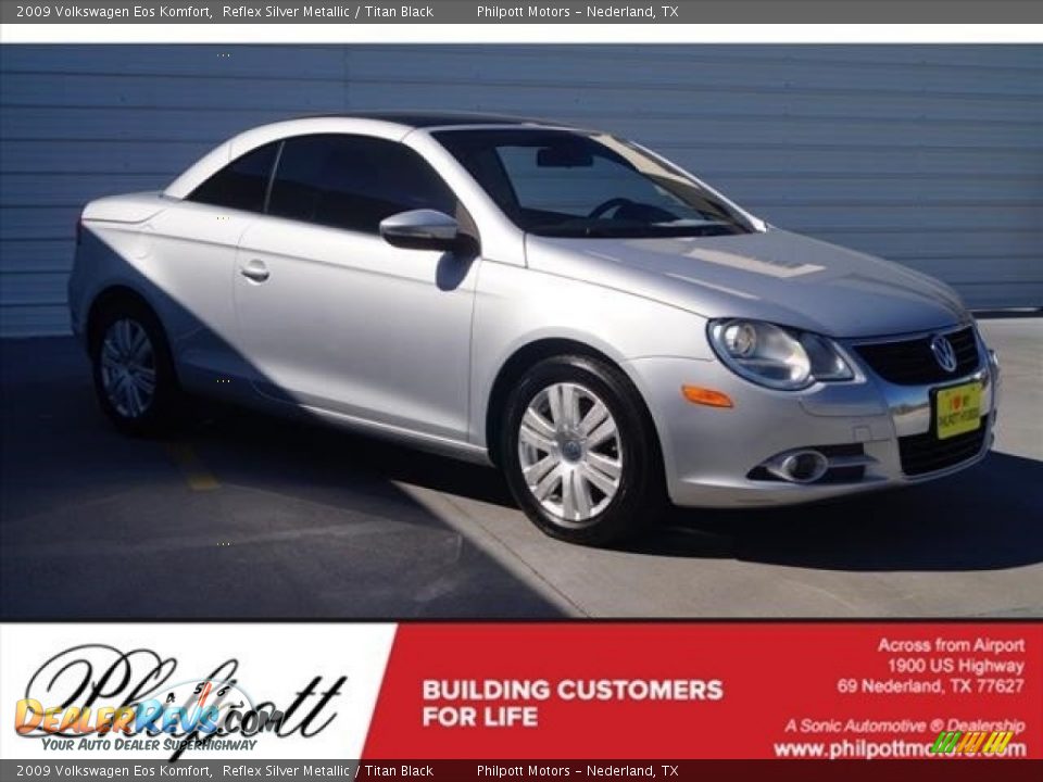 2009 Volkswagen Eos Komfort Reflex Silver Metallic / Titan Black Photo #1