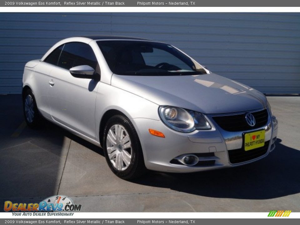 2009 Volkswagen Eos Komfort Reflex Silver Metallic / Titan Black Photo #2