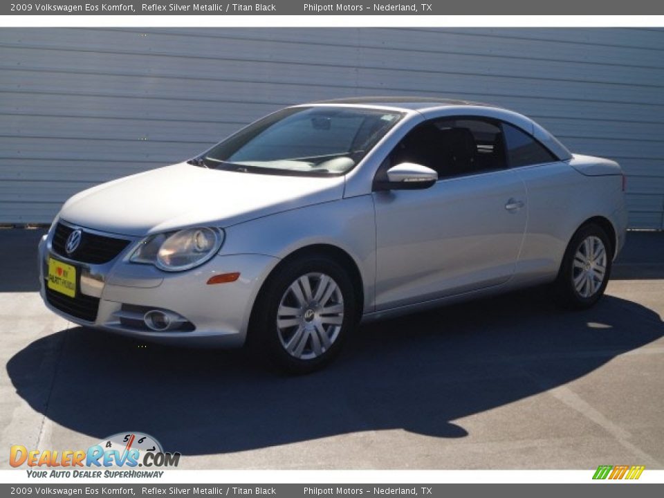 2009 Volkswagen Eos Komfort Reflex Silver Metallic / Titan Black Photo #4