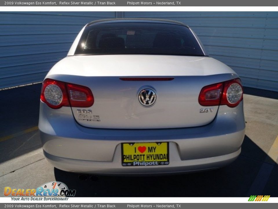 2009 Volkswagen Eos Komfort Reflex Silver Metallic / Titan Black Photo #7