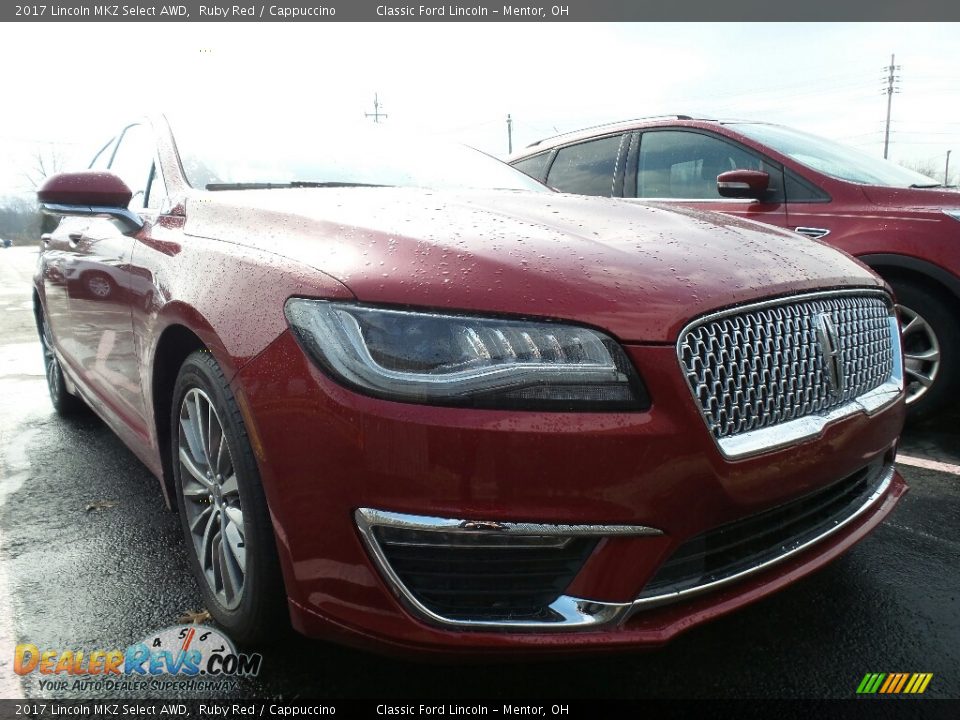 2017 Lincoln MKZ Select AWD Ruby Red / Cappuccino Photo #1