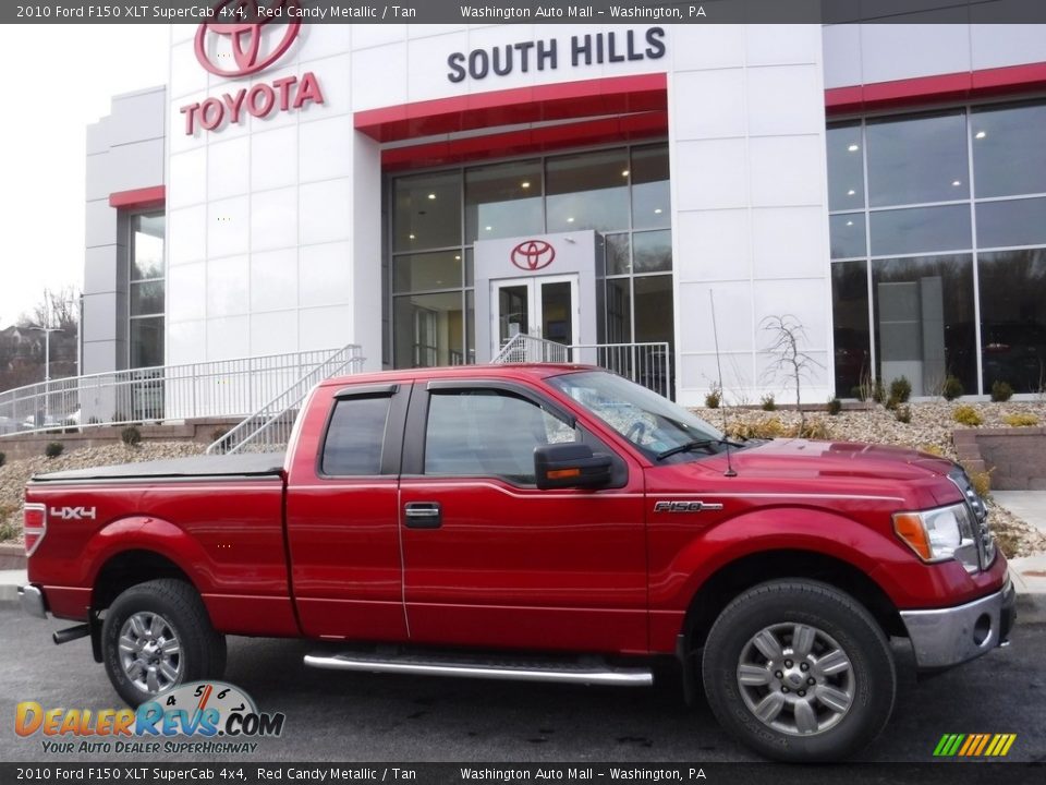 2010 Ford F150 XLT SuperCab 4x4 Red Candy Metallic / Tan Photo #2