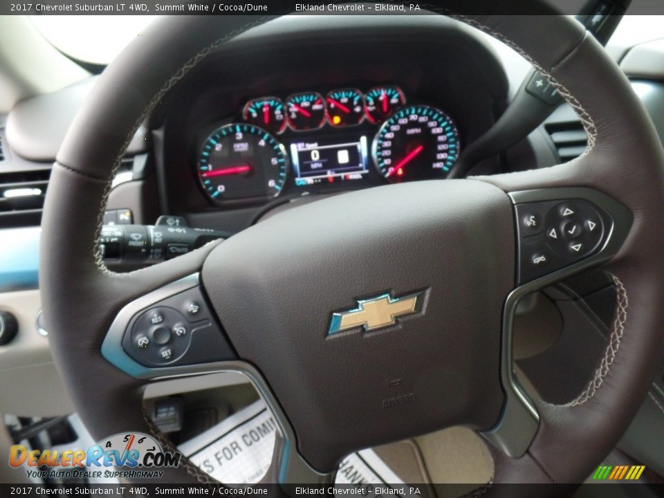 2017 Chevrolet Suburban LT 4WD Summit White / Cocoa/Dune Photo #22