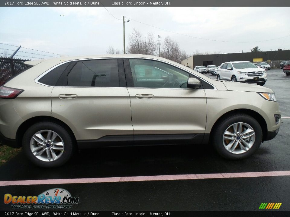 2017 Ford Edge SEL AWD White Gold Metallic / Dune Photo #2