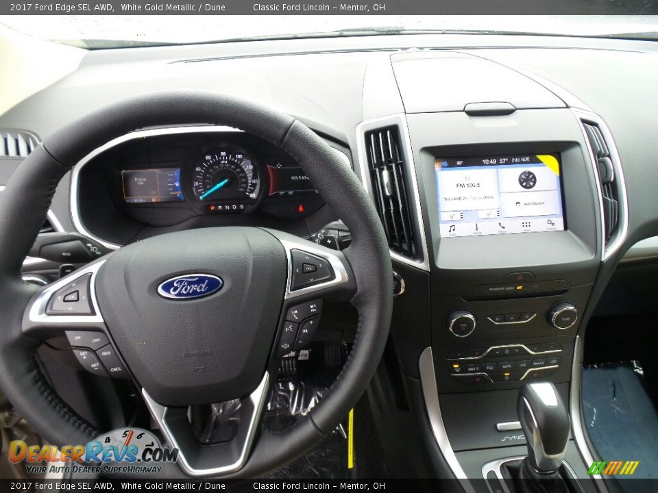 2017 Ford Edge SEL AWD White Gold Metallic / Dune Photo #4