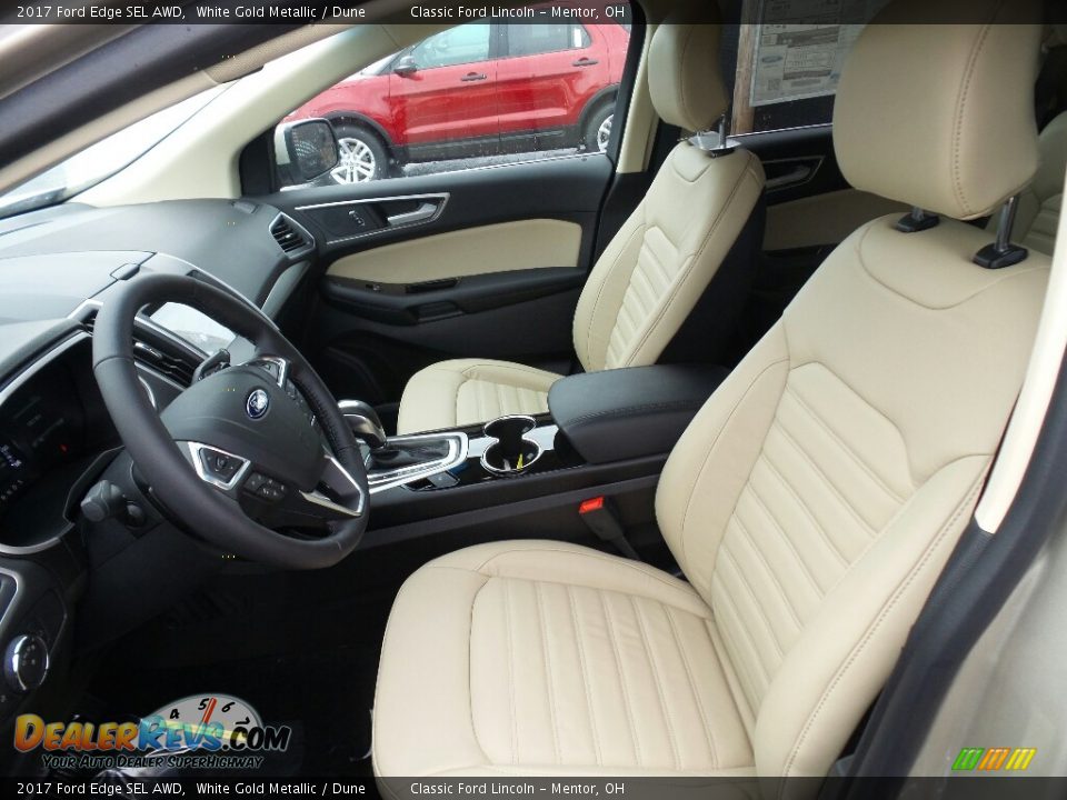 2017 Ford Edge SEL AWD White Gold Metallic / Dune Photo #5