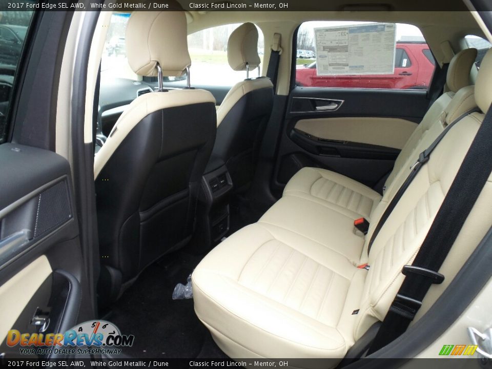 2017 Ford Edge SEL AWD White Gold Metallic / Dune Photo #6